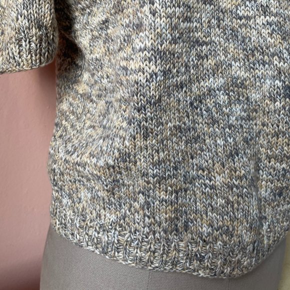 new oatmeal 100% cotton handmade cardigan - Picture 7 of 9